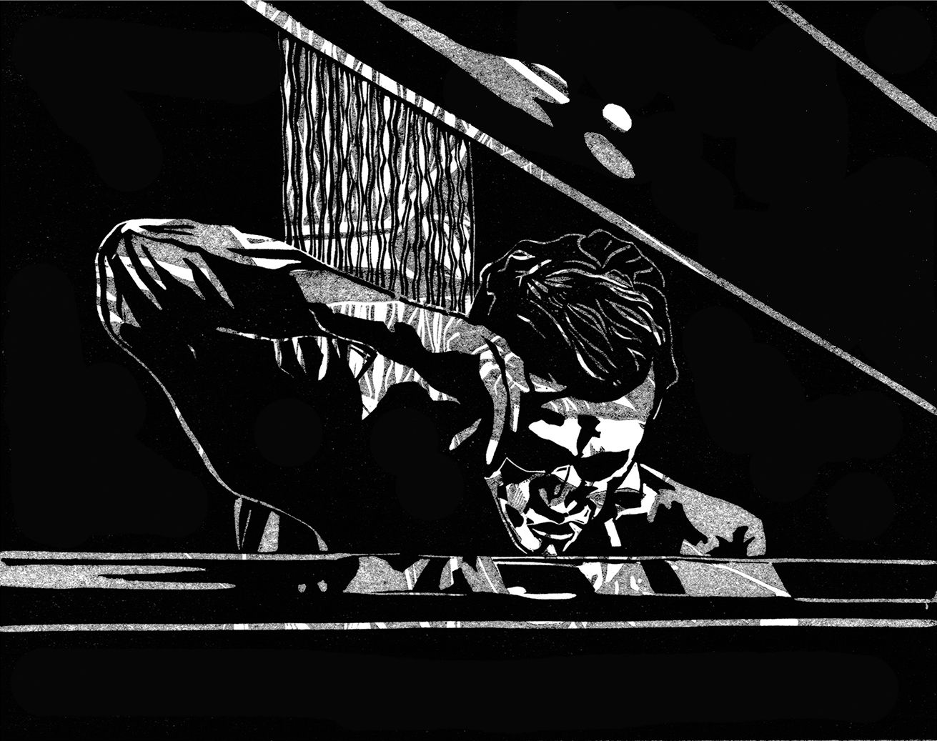 Berg's linocuts of Gould. 