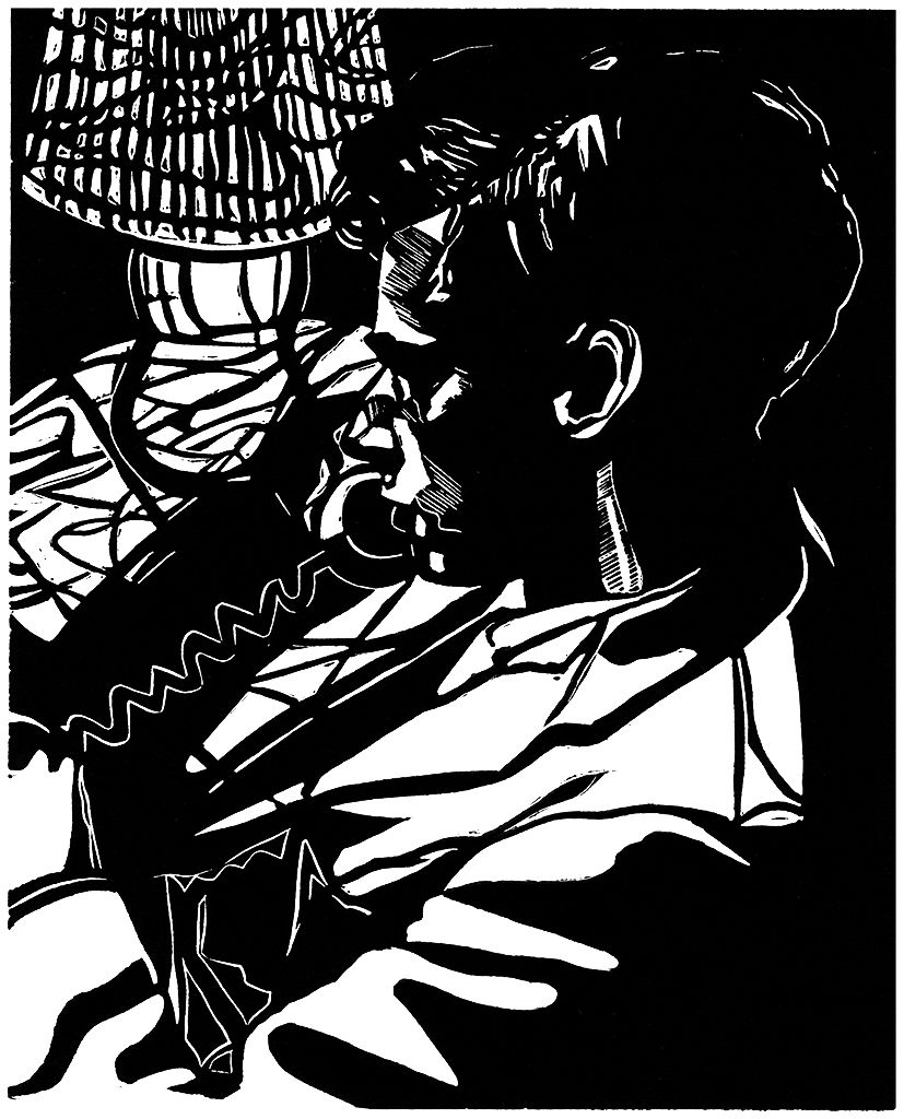 Berg's linocuts of Gould. 