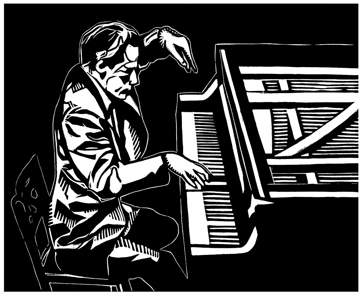Berg's linocuts of Gould. 
